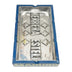 Herrera Esteli Blue with Yellow Metal Ashtray Side View