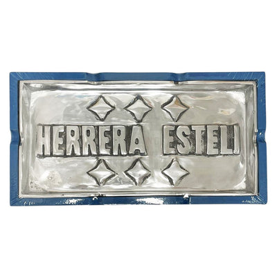 Herrera Esteli Blue with Yellow Metal Ashtray Top View