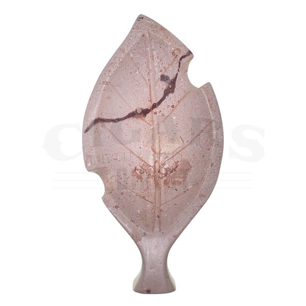 Dunbarton Limited Edition Stone Carved Tobacco Leaf Ashtray Light Pink with Line Top View