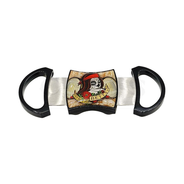 Deadwood Fat Bottom Betty Metal Cigar Rest and Cutter Open