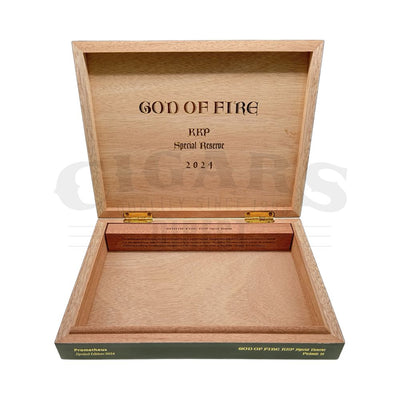 God of Fire KKP Special Reserve Piramide 58 Travel Humidor Only Open