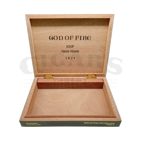 God of Fire KKP Special Reserve Piramide 58 Travel Humidor Only Open