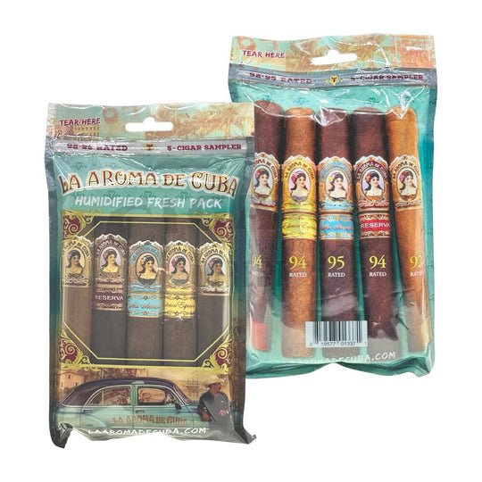 La Aroma de Cuba 92-95 Rated 5 Cigar Fresh Pack Sampler