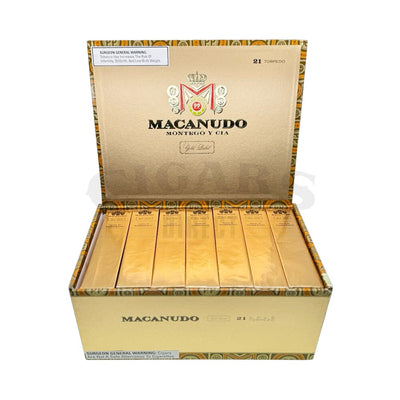 Macanudo Gold Label Torpedo Closed Box Open Box