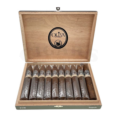 Oliva Black Swan Torpedo Open Box