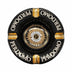 Perdomo Black and Gold Foil Ashtray Top View