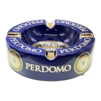 Perdomo Blue and Gold Foil Ashtray Front View