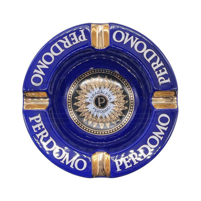 Perdomo Blue and Gold Foil Ashtray Top View