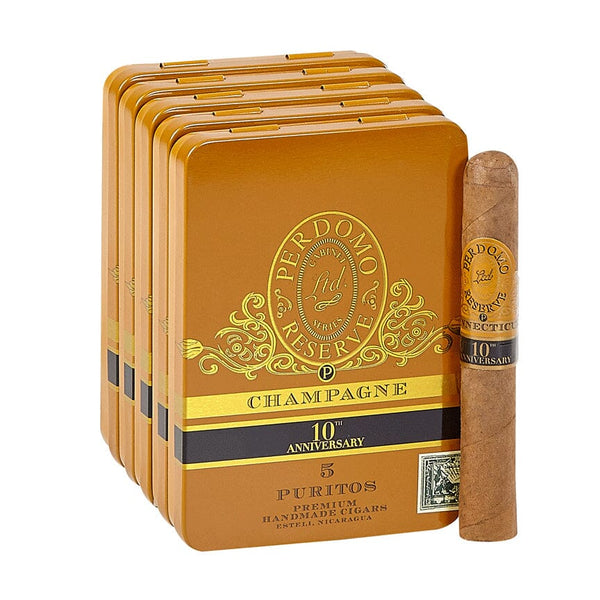 Perdomo Reserve 10th Anniversary Champagne Purito Pack of 25