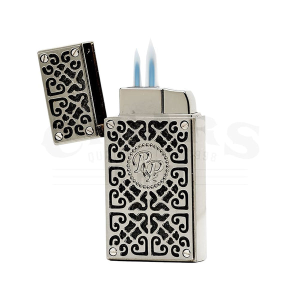 Rocky Patel The Burn Lighter Gunmetal and Black with Flame