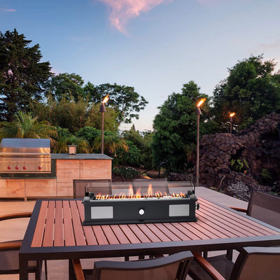 Ukiah Co. Loom II Tabletop Audio Fire Pit on Table