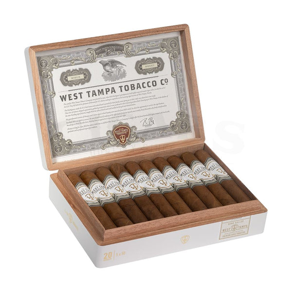 West Tampa Tobacco White Robusto Open Box