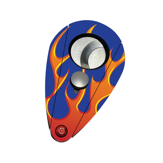 Xikar Xi2  (Hot Rod Series) Blue with Orange Flames Cutter