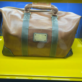 The OpusX Society Italian Leather Duffle Bag Camel