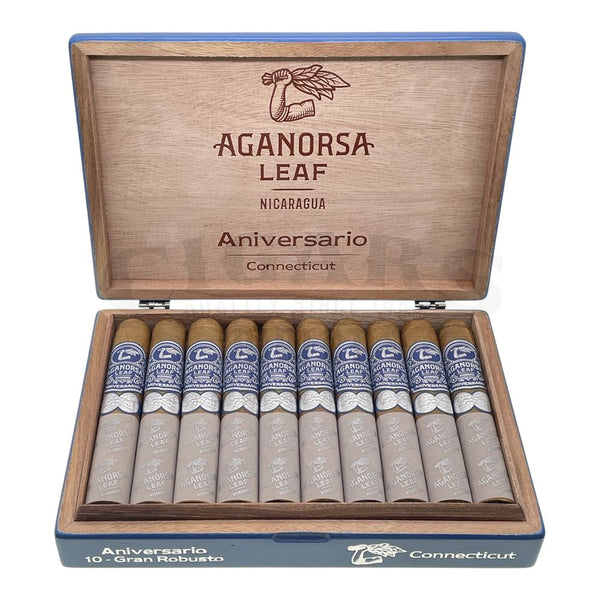 Aganorsa Leaf Aniversario Connecticut Gran Robusto Open Box