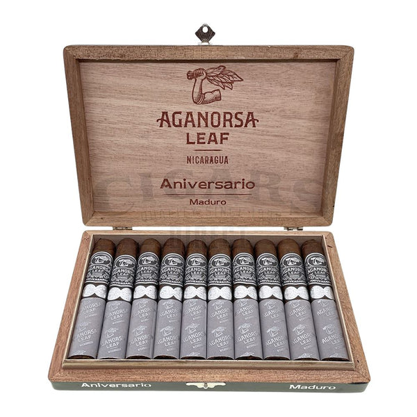 Aganorsa Leaf Aniversario Maduro Gran Robusto Open Box