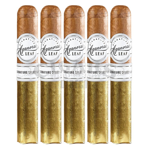 Aganorsa Leaf Signature Selection Robusto 5 Pack
