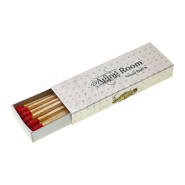 Aging Room Box of Long Stem Matches Open Angled Box