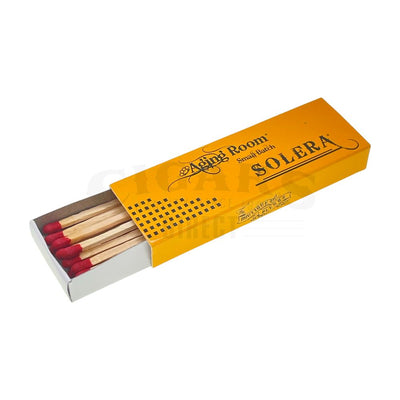 Aging Room Solera Yellow Box of Long Stem Matches Open View