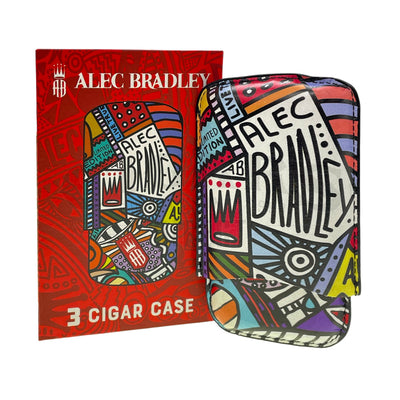 Alec Bradley 3 Cigar Leather Case in Color with Box