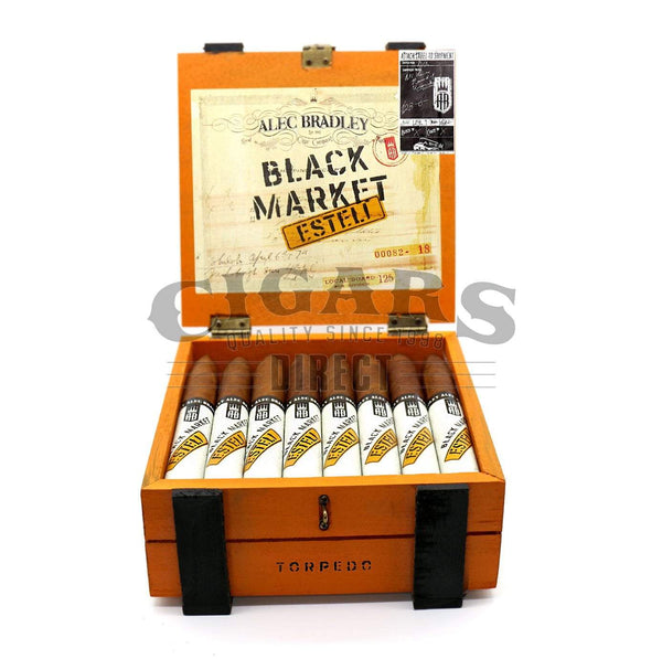 Alec Bradley Black Market Esteli Torpedo Opened Box