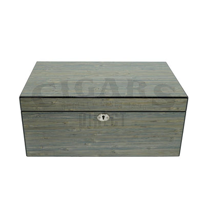 Blue Bamboo 100 Count Humidor Front Closed View