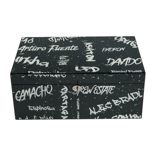 Graffiti Black and White 100 Count Humidor