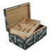 Graffiti Black and White 100 Count Humidor Open Angle View