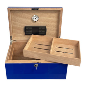 Pacific Blue 100 Count Humidor Open with Tray