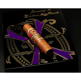Arturo Fuente Aged Selection 2021 Opus6 Travel Humidor and Cigars Black With Cigar on Top