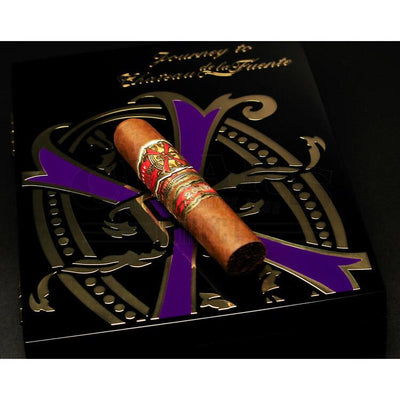 Arturo Fuente Aged Selection 2021 Opus6 Travel Humidor and Cigars Black With Cigar on Top
