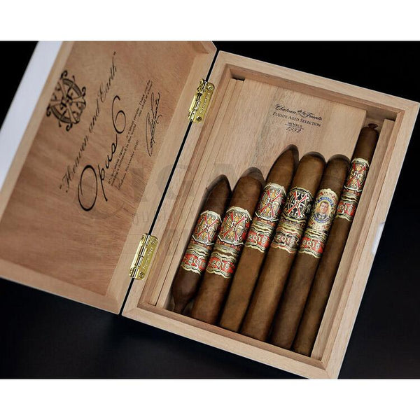Arturo Fuente Aged Selection 2021 Opus6 Travel Humidor and Cigars Open Box