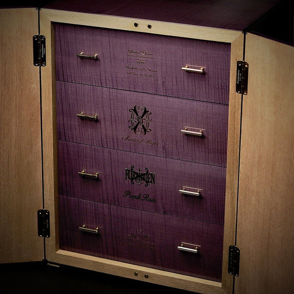 Arturo Fuente Aged Selection 2021 Limited Edition OpusX Purple Rain "Dream" Humidor Closed Drawers