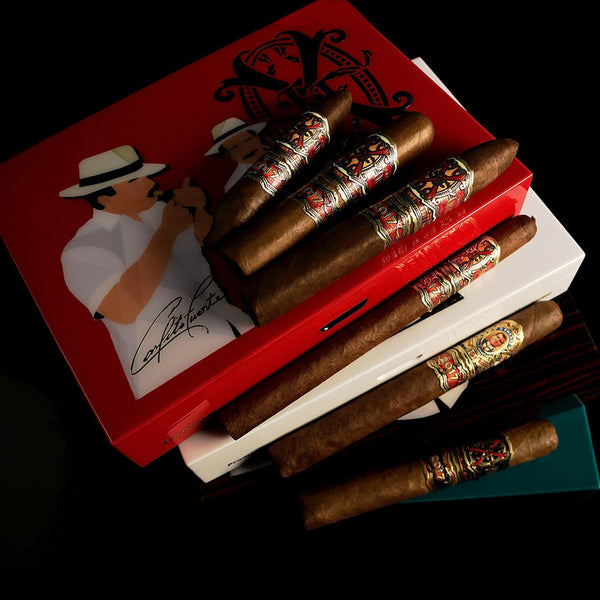 Arturo Fuente Aged Selection Fall 2021 Opus6 Travel Humidor and Cigars Stacked with Cigars