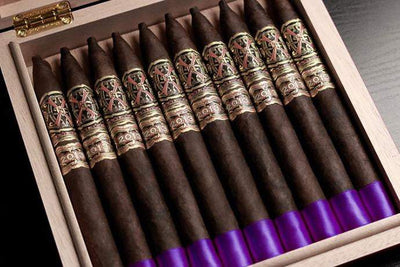 Arturo Fuente Aged Selection Ffox Heaven And Earth Purple Rain Red Box Open