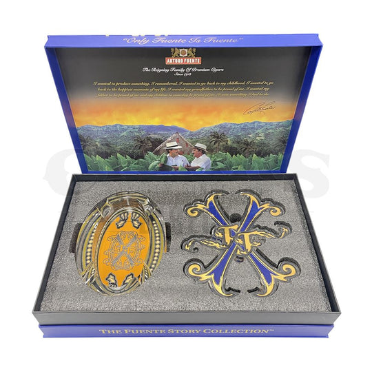 Arturo Fuente OpusX Crystal Two Piece Ashtray - Blue