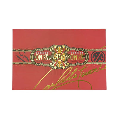 Arturo Fuente OpusX Crystal Two Piece Ashtray - Red Closed Box Top View