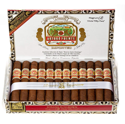 Arturo Fuente Rosado Sungrown Magnum R Vitola 52 Box Open