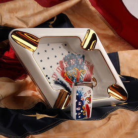 The OpusX Society 1776 Ashtray with Flag