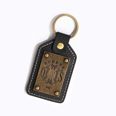 The OpusX Society Black Leather Keychain
