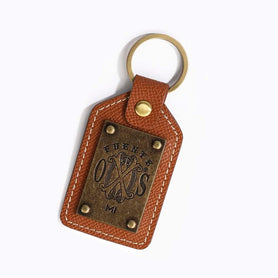 The OpusX Society Brown Leather Keychain