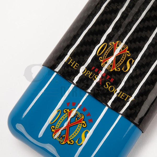 Arturo Fuente The Opusx Society Carbon Fiber Cigar Case Blue Black Bottom