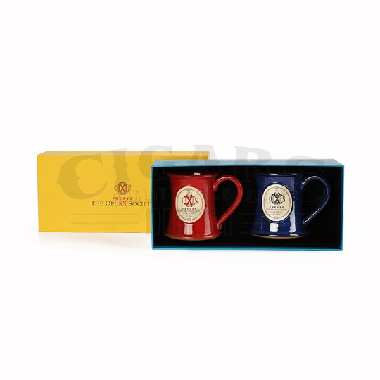 The OpusX Society Coffee Mug Set El Rojo y Azul