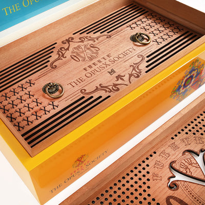 The OpusX Society Colonial Tiles Humidor Bottom Tray View