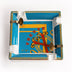 The OpusX Society Elie Bleu Limoges Porcelain El Azul Ashtray with 2 Gold Bridges Top View