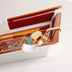 The OpusX Society Elie Bleu Limoges Porcelain El Rojo Ashtray with 2 Gold Bridges Angled