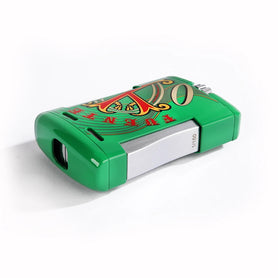 The OpusX Society Green Table Top Lighter Side View