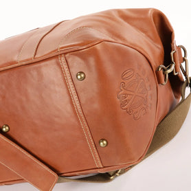 The OpusX Society Italian Leather Duffle Bag Camel Bottom