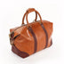 The OpusX Society Italian Leather Duffle Bag Camel and Burgundy Back