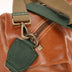 The OpusX Society Italian Leather Duffle Bag Camel and Green